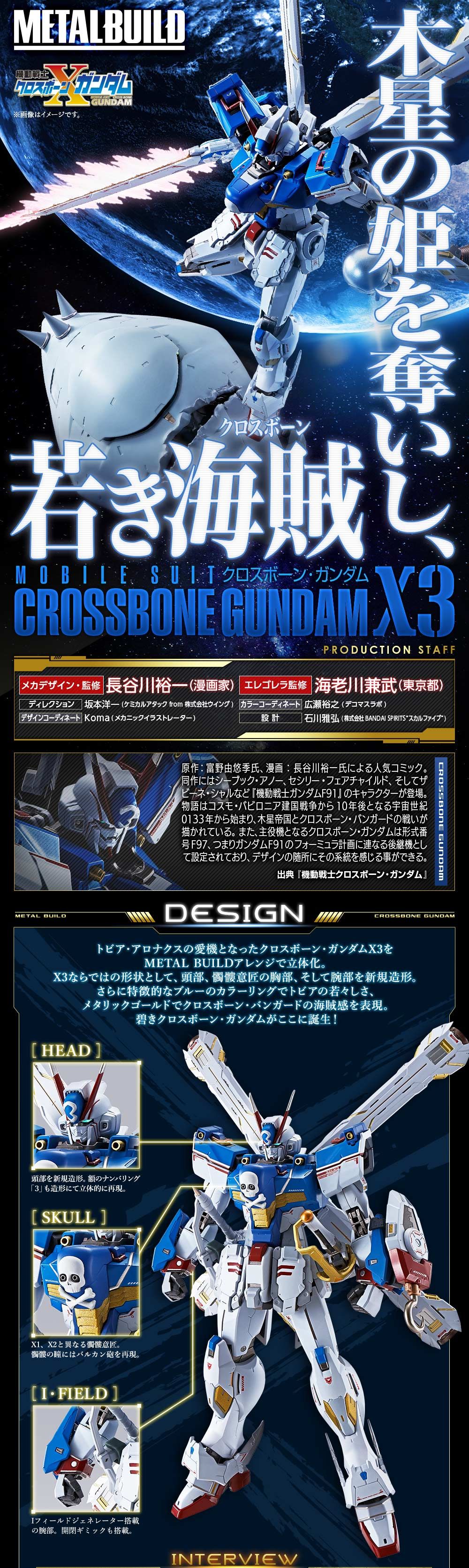 Metal Build XM-X3(F97) Crossbone Gundam X-3 + EMA-06 Elegolea