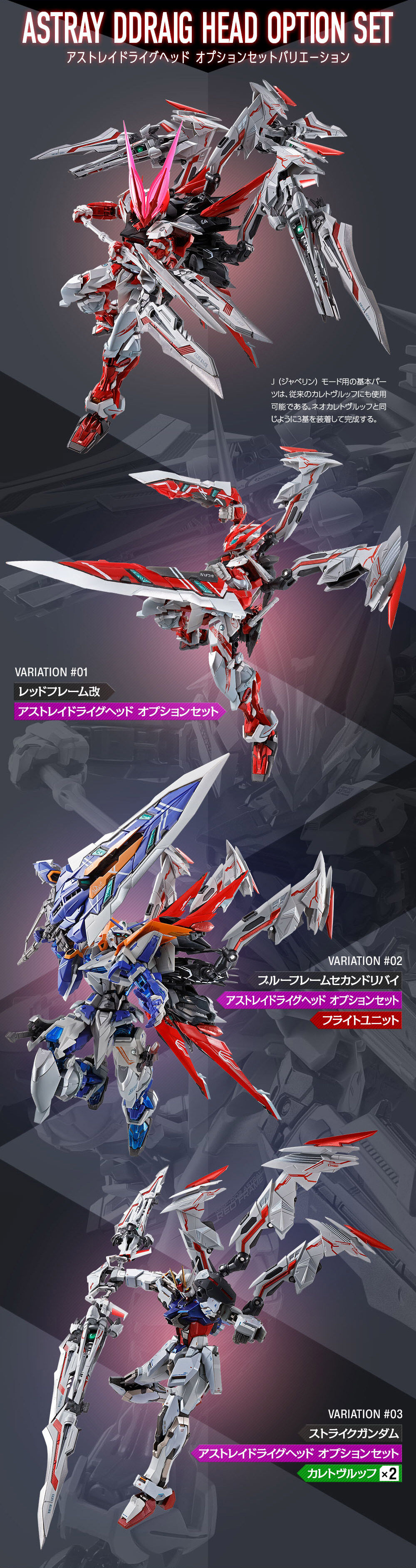 Metal Build Astray Ddraig Head Option Set for MBF-P02KAI Gundam Astray Red Frame Kai(Alternative Strike)