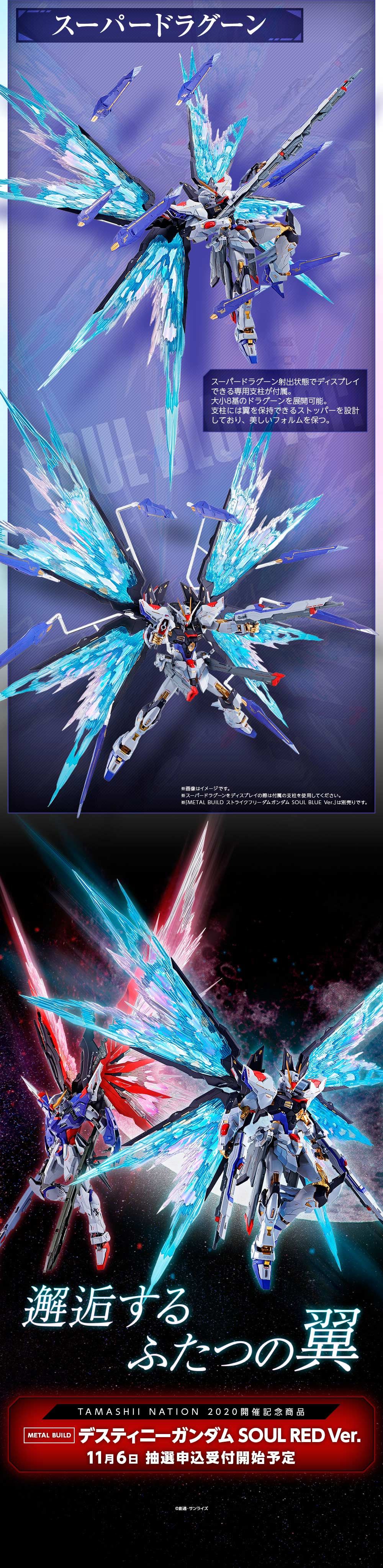 METAL BUILD ストライクフリーダムガンダム 光の翼オプションセット SOUL BLUE Ver.