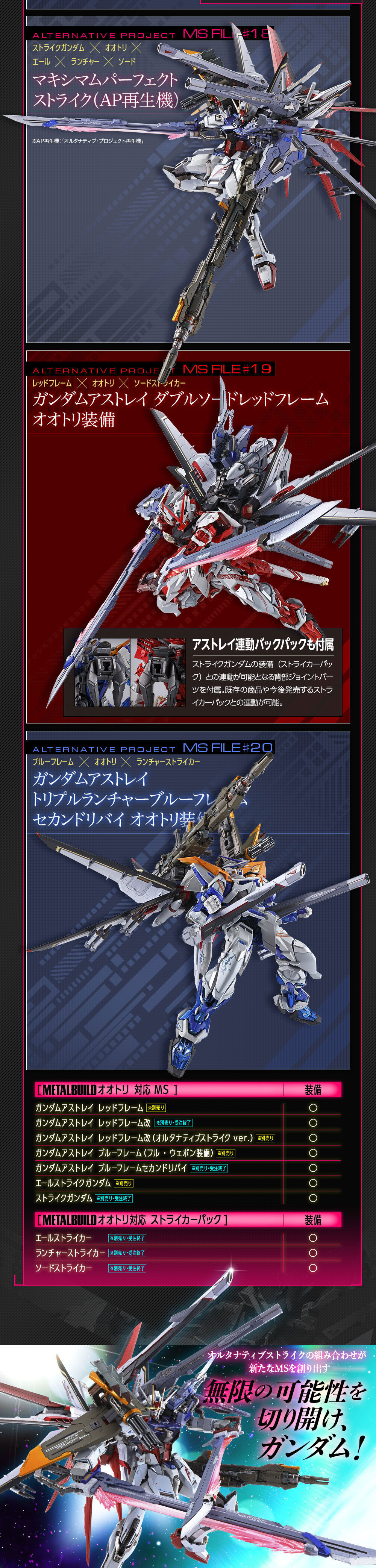 Metal Build MBF-02 Strike Rouge Gundam + EW454F Ootori Striker