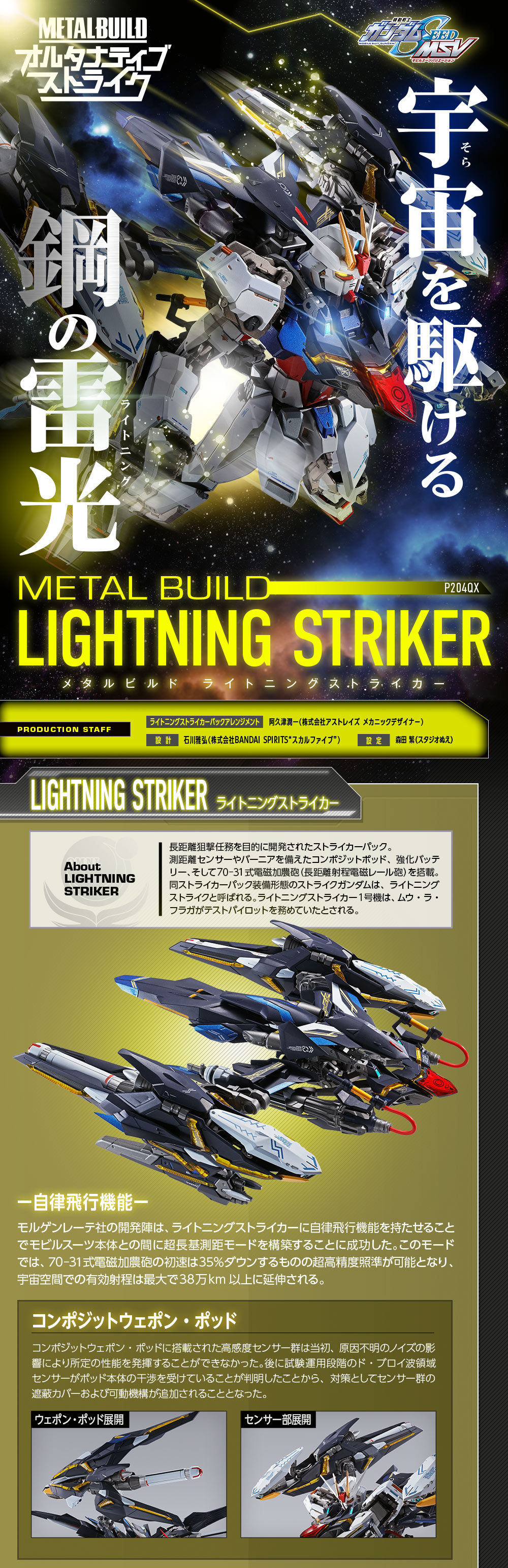 Metal Build P204QX Lightning Striker for Gundam Seed Series