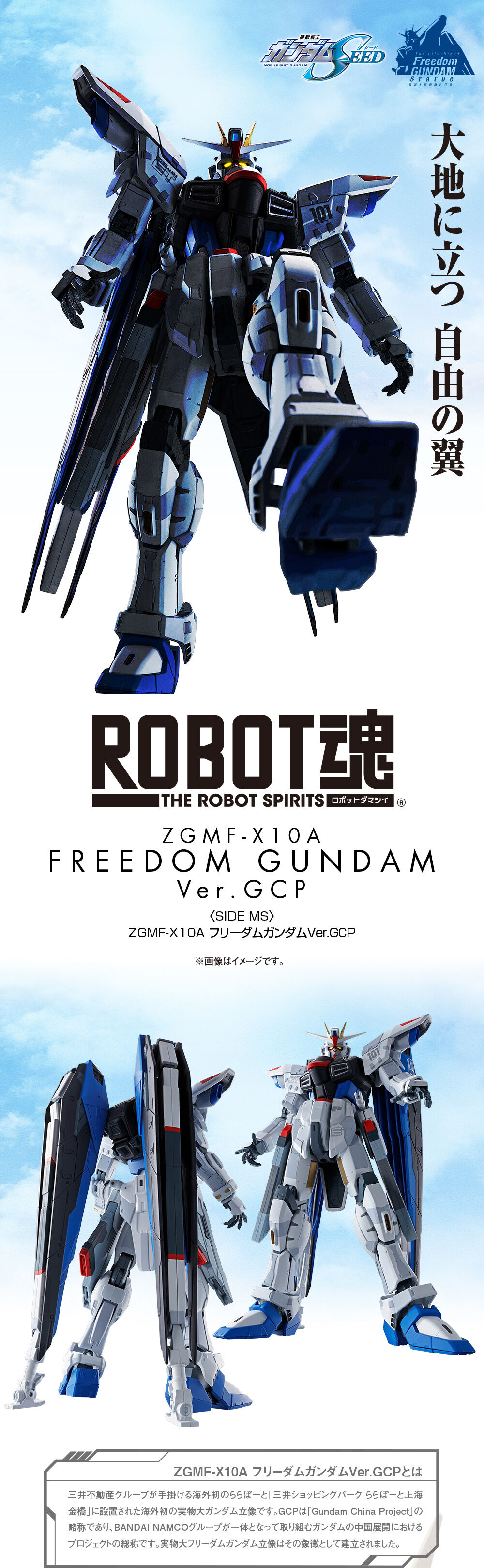 抽選販売】ROBOT魂 ＜SIDE MS＞ZGMF-X10A フリーダムガンダム Ver.GCP 