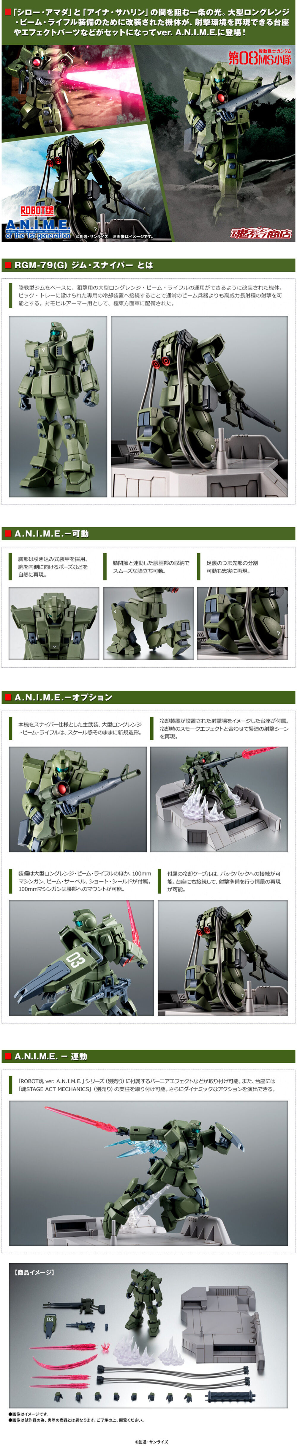 Robot Spirit SIDE MS RGM-79(G) GM Sniper ver. A.N.I.M.E.