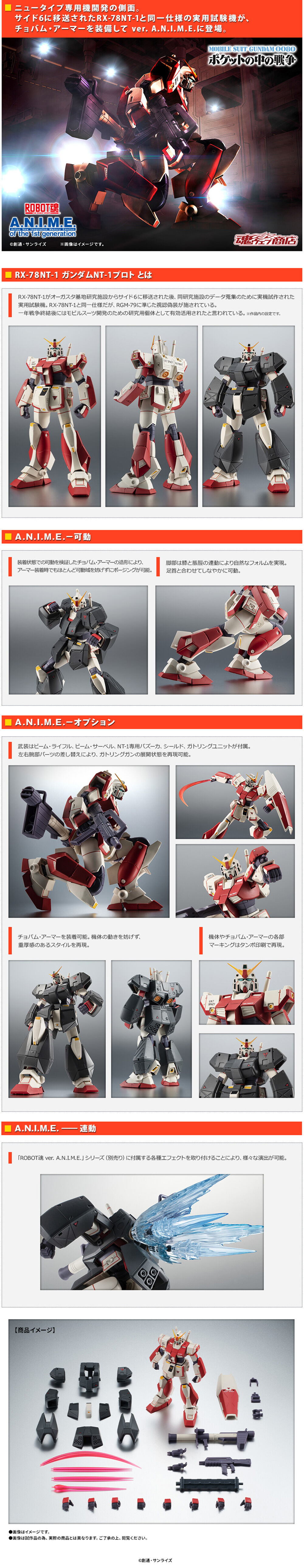 Robot Spirits(Side MS) R-SP RX-78NT-1FA Gundam NT-1 Alex Prototype + Full Armor ver. A.N.I.M.E.