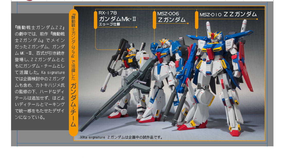 バンダイ ZZ GUNDAM MSZ-010 Ka signatureロボット魂 | nate-hospital.com