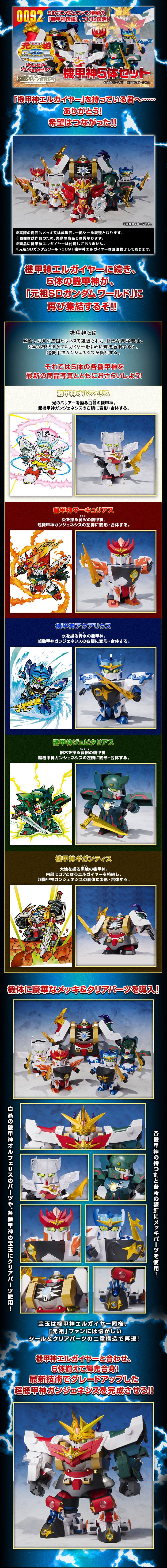 Ganso SD Gundam World No.0092 Five Kikoushin Set