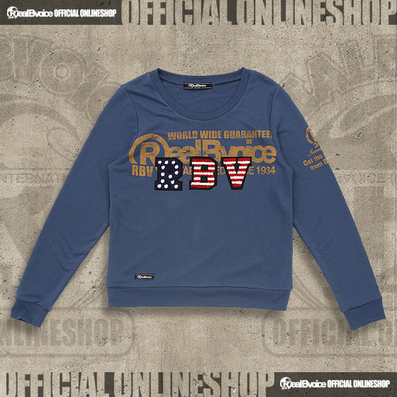 14AW LADYS AC CREW SWEAT SAGARA WAPPEN