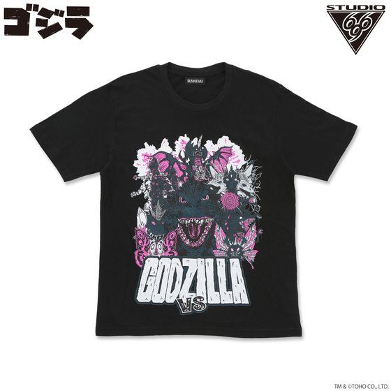 ゴジラ Tシャツ feat.STUDIO696 VSゴジラ 集合柄 | ゴジラ