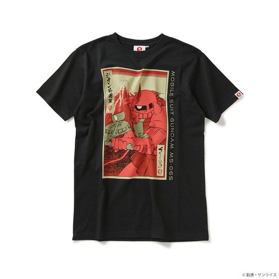 STRICT-G JAPAN 『機動戦士ガンダム』 Tシャツ 浮世絵風シャア専用ザクII柄 / S