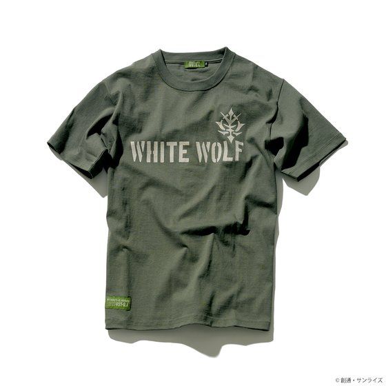 STRICT-G.ARMS『機動戦士ガンダム』 Tシャツ WHITE WOLFロゴ
