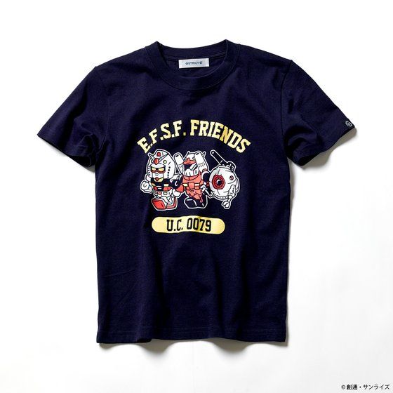 STRICT-G『機動戦士ガンダム』 キッズTシャツ  E.F.S.F. FRIENDS柄