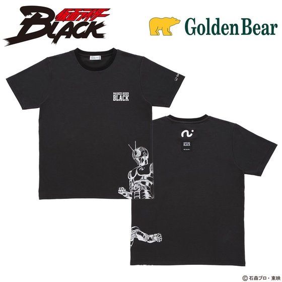 仮面ライダーBLACK Goldenbear（ゴールデンベア）Tシャツ / ブラック / M