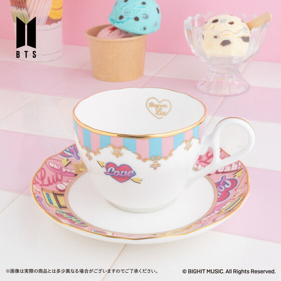 Noritake Cup＆Saucer set BTS Music Theme Boy With Luv ver./ Butter