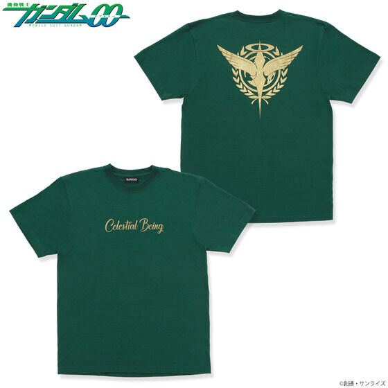 機動戦士ガンダム00 ソレスタルビーイングマーク ゴールドプリントTシャツ