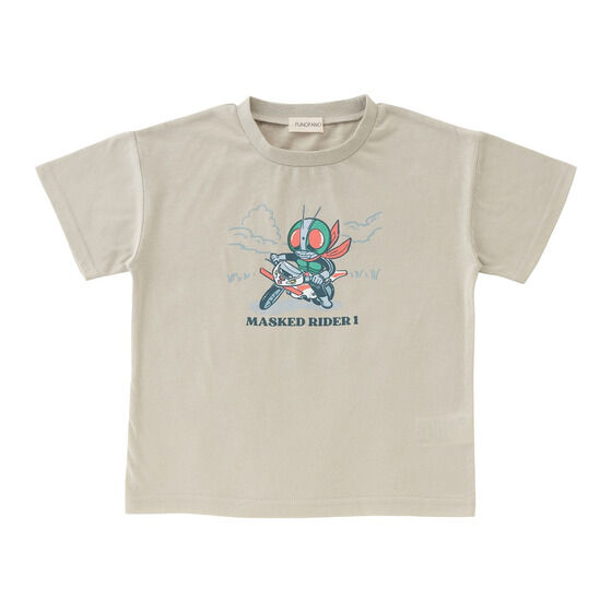 FUNOFANO×仮面ライダー 仮面ライダー1号デフォルメ柄半袖Tシャツ