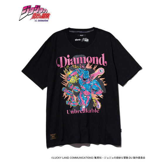 ジョジョの奇妙な冒険 ダイヤモンドは砕けない【glamb】クレイジーダイヤモンド Tシャツ【2024年3月お届け】