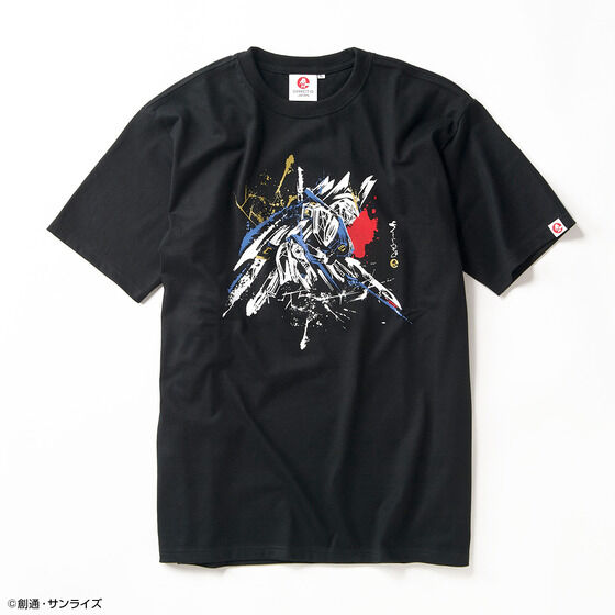 STRICT-G JAPAN『機動戦士ガンダム 逆襲のシャア』Tシャツ 筆絵風ν(ニュー)ガンダム柄