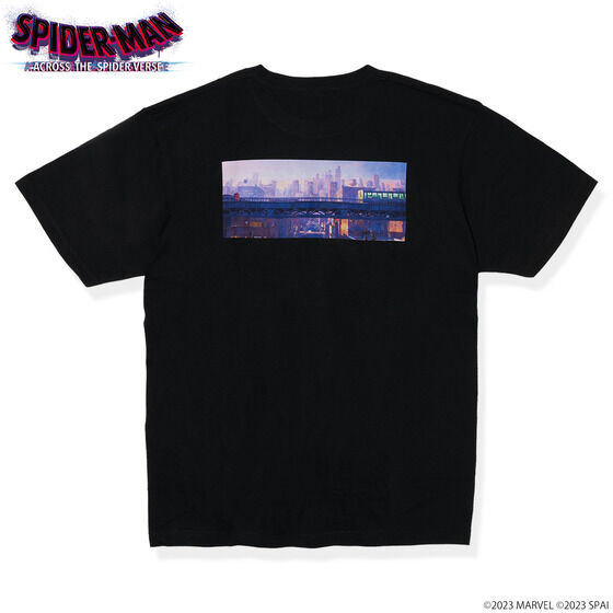 スパイダーマン　総柄　tシャツ アニメ　marvel batman MARVEL/ スパイダーマン:アクロス・ザ・スパイダーバース/バック