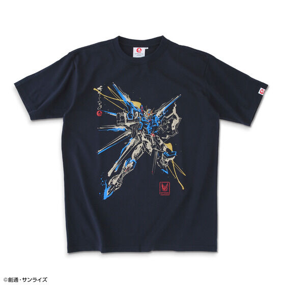 STRICT-G JAPAN『機動戦士ガンダムSEED FREEDOM』Tシャツ 筆絵風ライジングフリーダム柄 / S