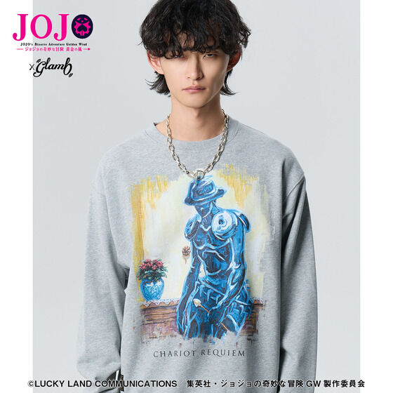 予約商品】ジョジョの奇妙な冒険xglamb(グラム) Iggy Sweat Gray