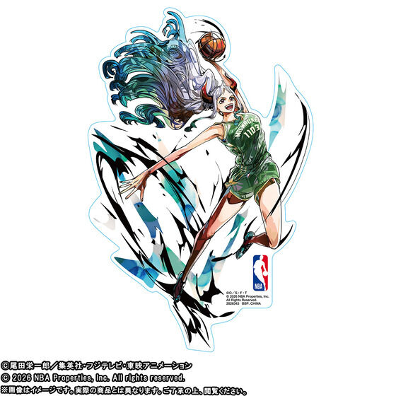ONE PIECE �~ NBA STICKER