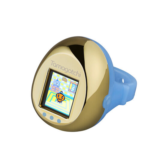 バンダイ　たまごっち Tamagotchi ring (Pink&Pearl White/Blue&Metalliic Gold