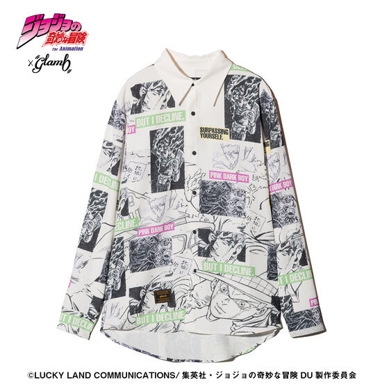 �A�j���w�W���W���̊�Ȗ`�� �_�C�������h�͍ӂ��Ȃ��x�~glamb Rohan Kishibe Shirt
