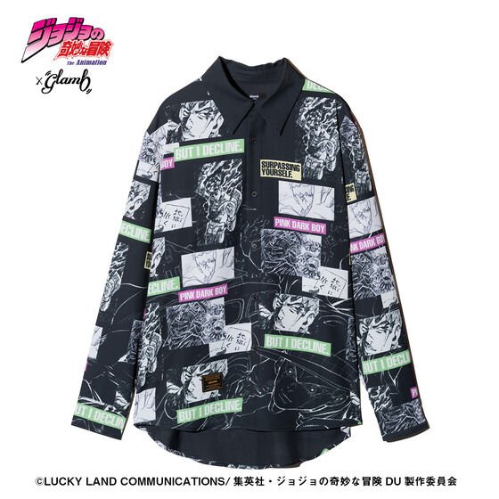 �A�j���w�W���W���̊�Ȗ`�� �_�C�������h�͍ӂ��Ȃ��x�~glamb Rohan Kishibe Shirt