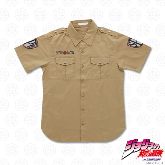 ジョジョ  シャツ  スピードワゴン財団  ワークシャツ  SPW  コスプレ ジョジョの奇妙な冒険 スピードワゴン財団 ワークシャツ