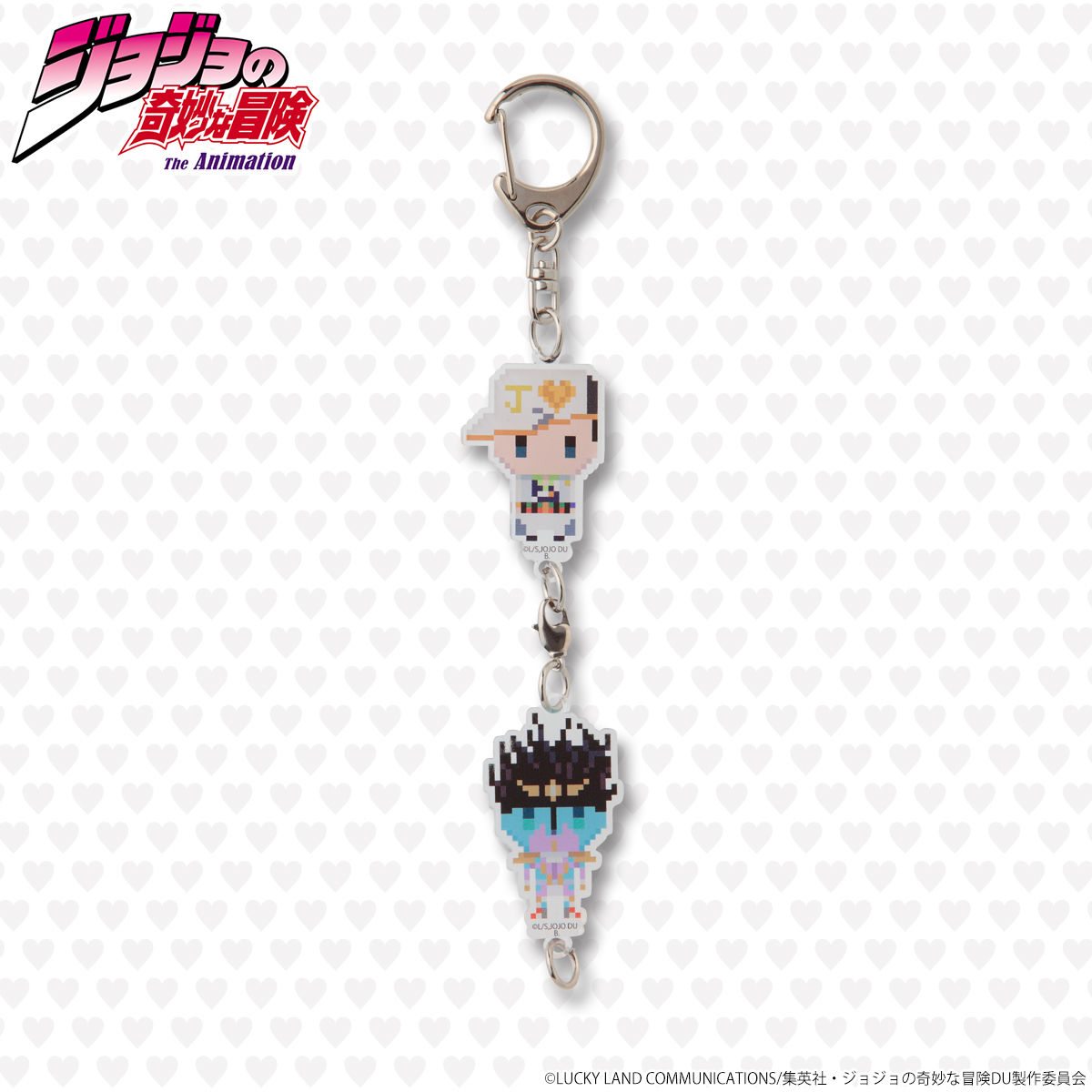 ジョジョの奇妙な冒険 ドットビット2連アクリルチャーム 虹村億泰 ＆ ザ・ハンド ジョジョの奇妙な冒険 ドットビット2連アクリルチャーム