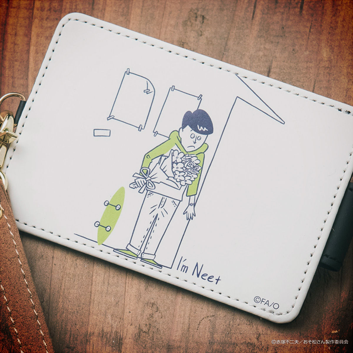 しば犬(おそ松) おそ松さん リール付きパスケース おそ松さん 松犬