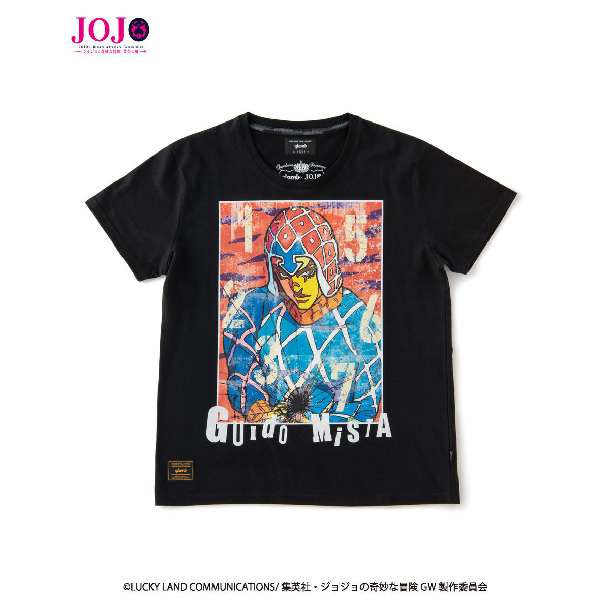 ジョジョの奇妙な冒険 黄金の風』×『glamb』コラボレーションTシャツ 