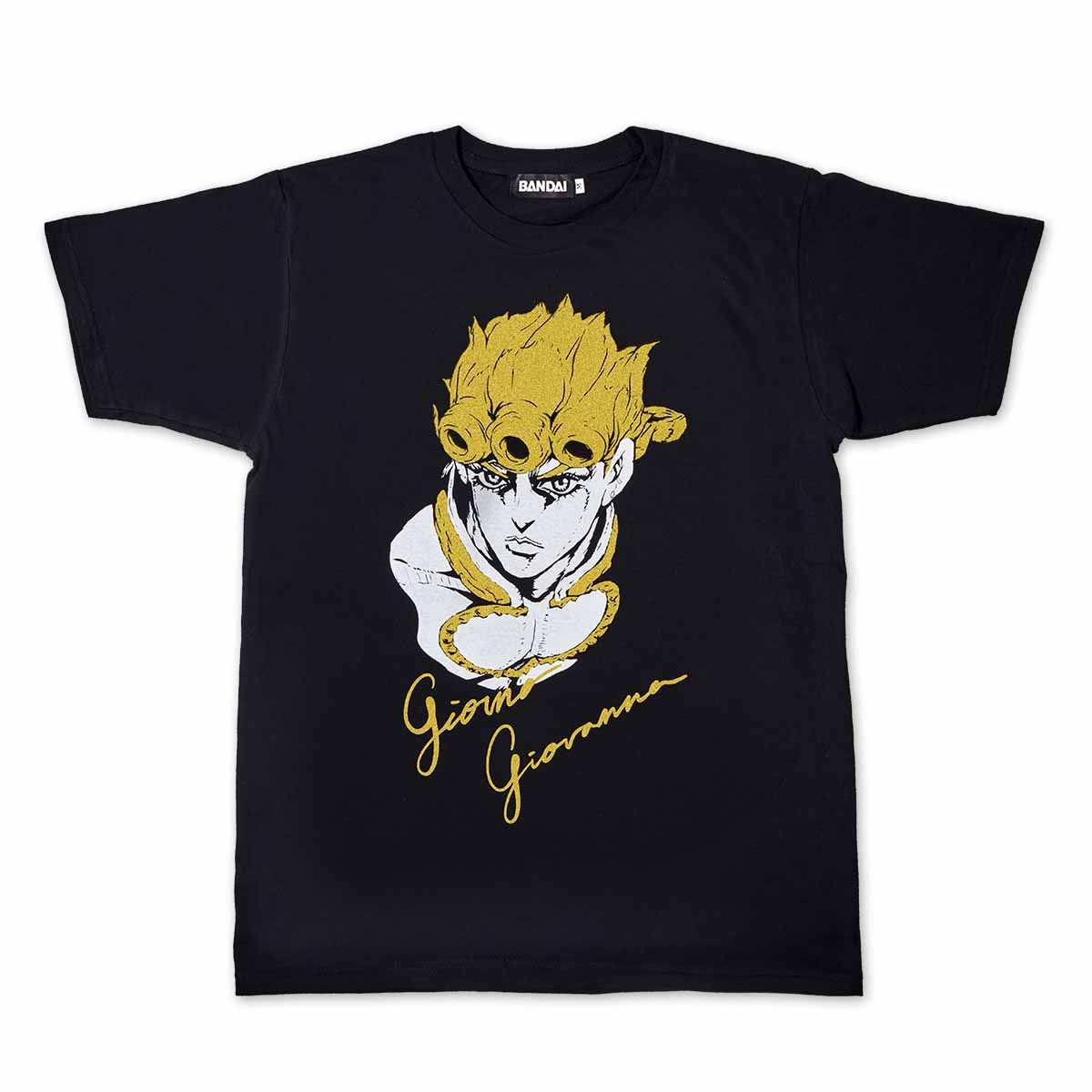 新品:ジョジョの奇妙な冒険「黄金の風●ロゴ入りプリントTシャツ」 新品:ジョジョの奇妙な冒険「黄金の風○ロゴ入りプリントTシャツ