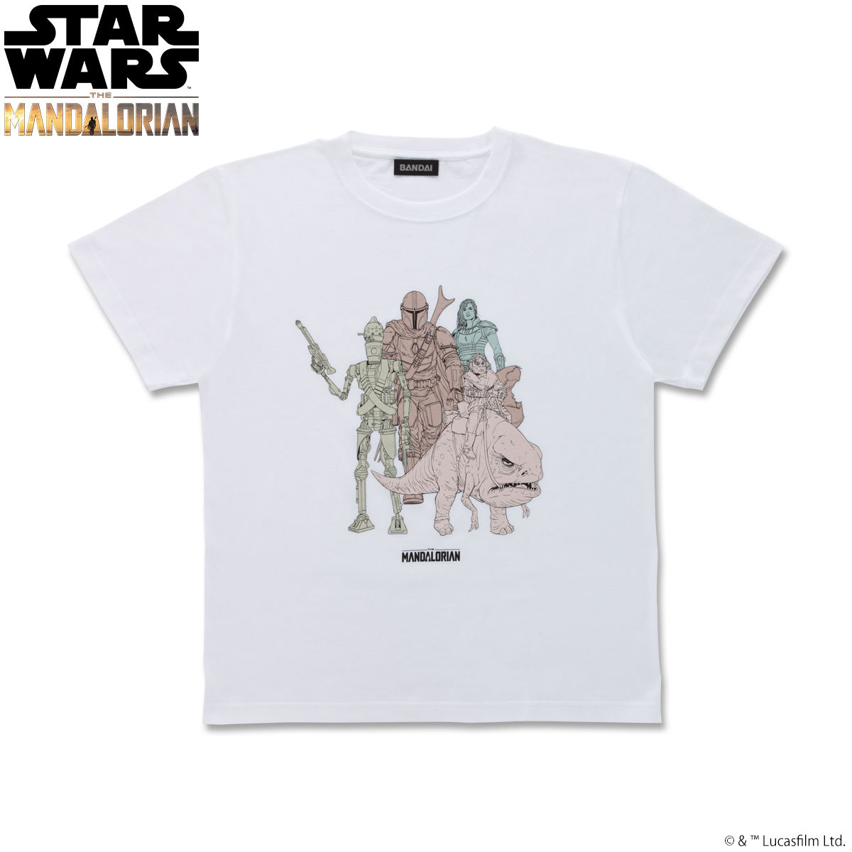 The Mandalorian マンダロリアン Tシャツ キャラクター集合柄 | STAR