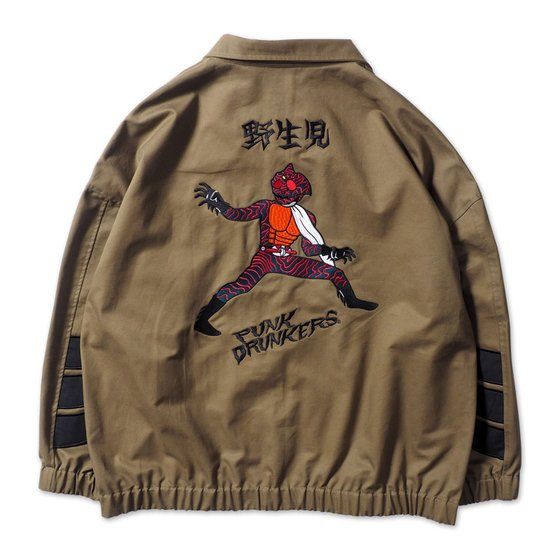 仮面ライダーアマゾン PUNKDRUNKERS ジャケット カーキ L 仮面ライダーアマゾン PUNKDRUNKERSコラボレーション ジャケット