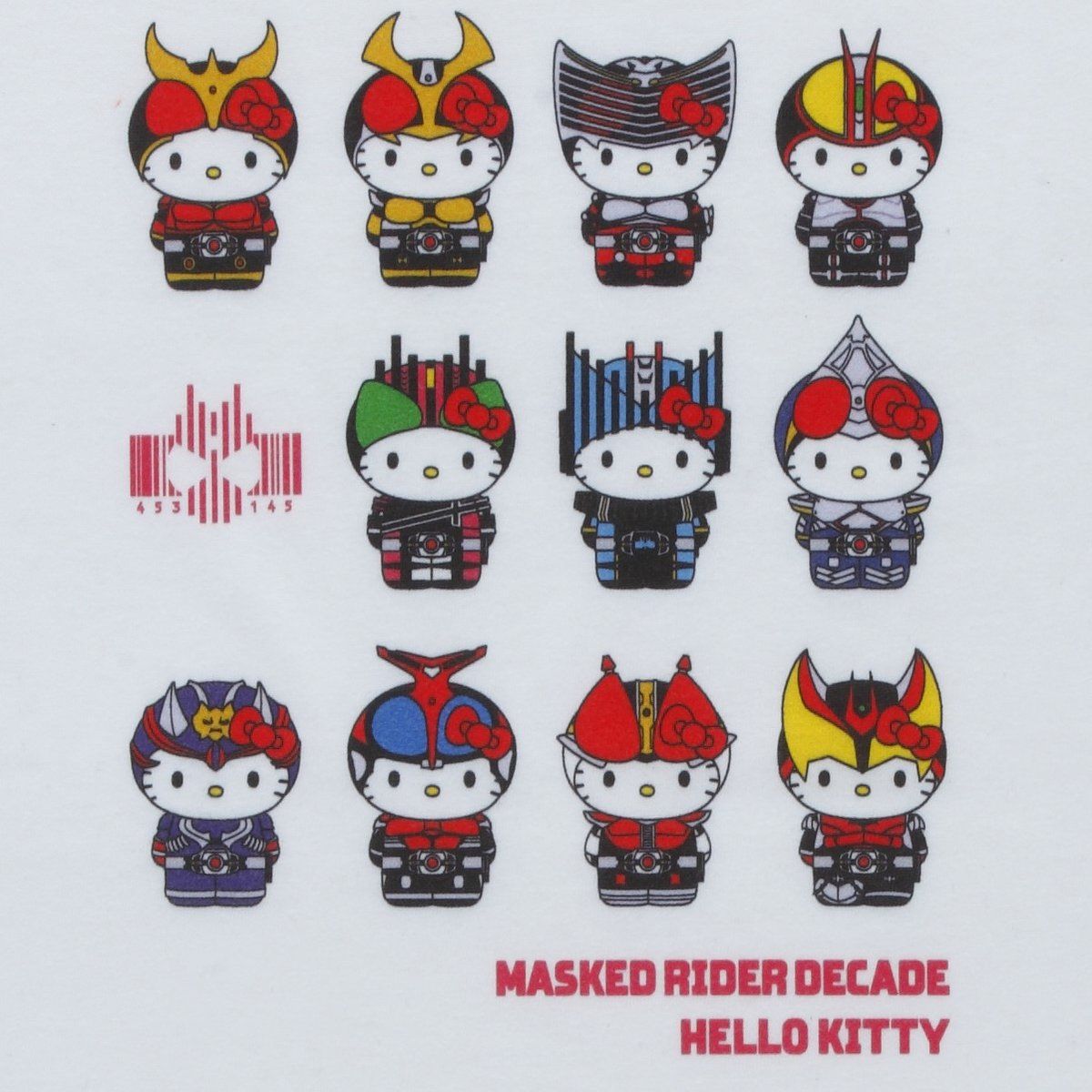 仮面ライダーディケイド×ハローキティ カラープリントTシャツ