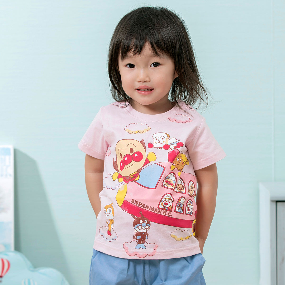 つながる飛行機柄Tシャツ | それいけ！アンパンマン