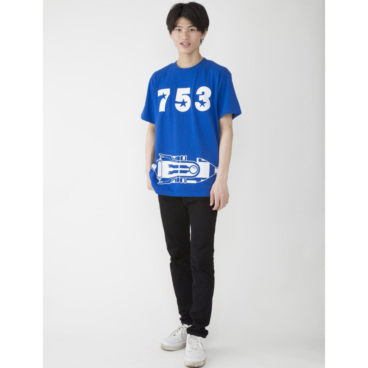 仮面ライダーキバ 名護啓介 753Tシャツ ブルー ホワイト Lサイズ - 特撮