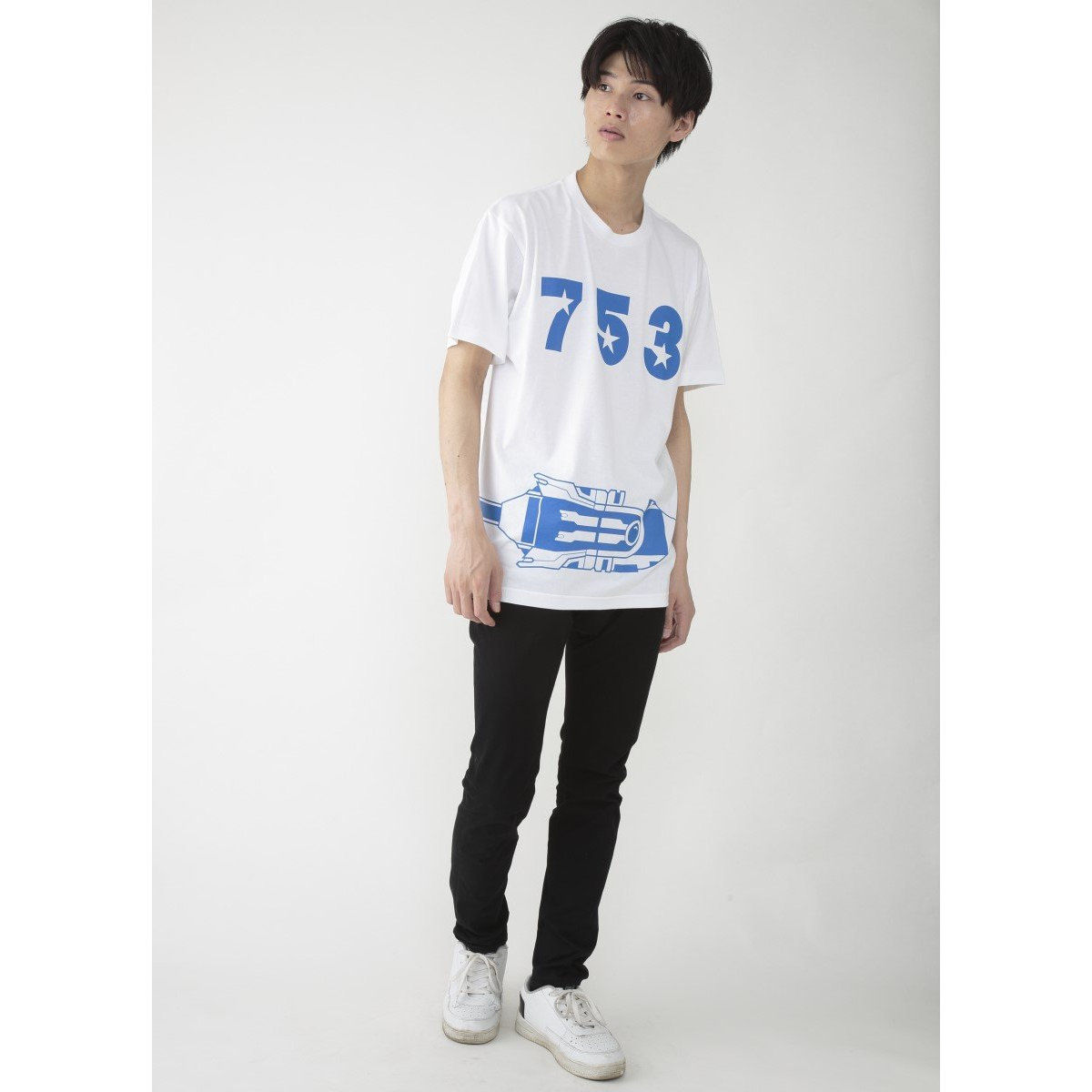 海外輸入】 仮面ライダーキバ 753Tシャツ ブルー/ホワイト Lサイズ