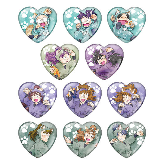 ③ 忍たま乱太郎 忍たま 尾浜勘右衛門 ハート缶バッジ ナンジャ 12個セット 忍たま乱太郎】尾浜勘右衛門 ナンジャタウン ハート型缶バッジ