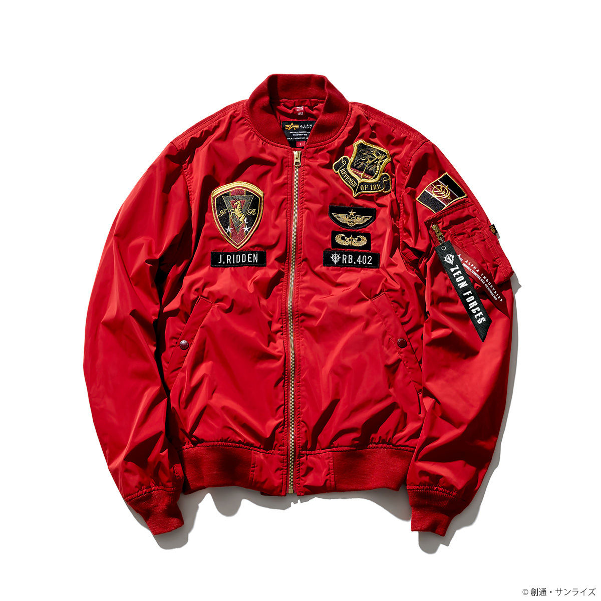 ALPHA　LIGHT MA-1【赤い彗星モデル】×STRICT-G Mサイズ STRICT-G × ALPHA INDUSTRIES MA-1『機動戦士Zガンダム