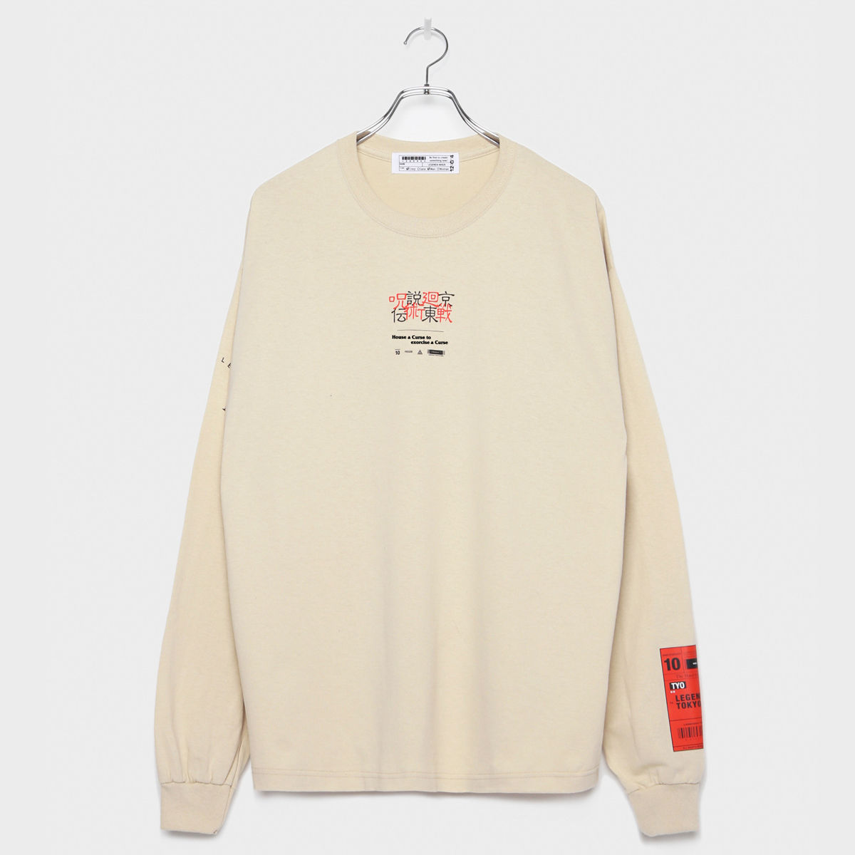 呪術廻戦×LEGENDA 釘崎野薔薇 l/s Tee(Beige/Black)【二次受注