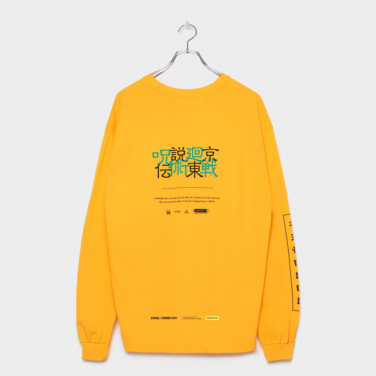 呪術廻戦×LEGENDA 伏黒恵 l/s Tee(Yellow/Black)【二次受注：2021年6月 