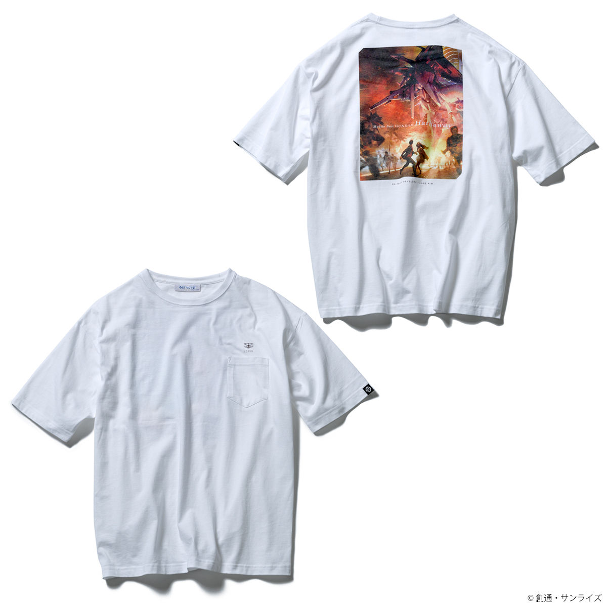 STRICT-G ガンダム 閃光のハサウェイ　Tシャツ　Lサイズ　ホワイト STRICT-G『機動戦士ガンダム 閃光のハサウェイ キルケーの魔女