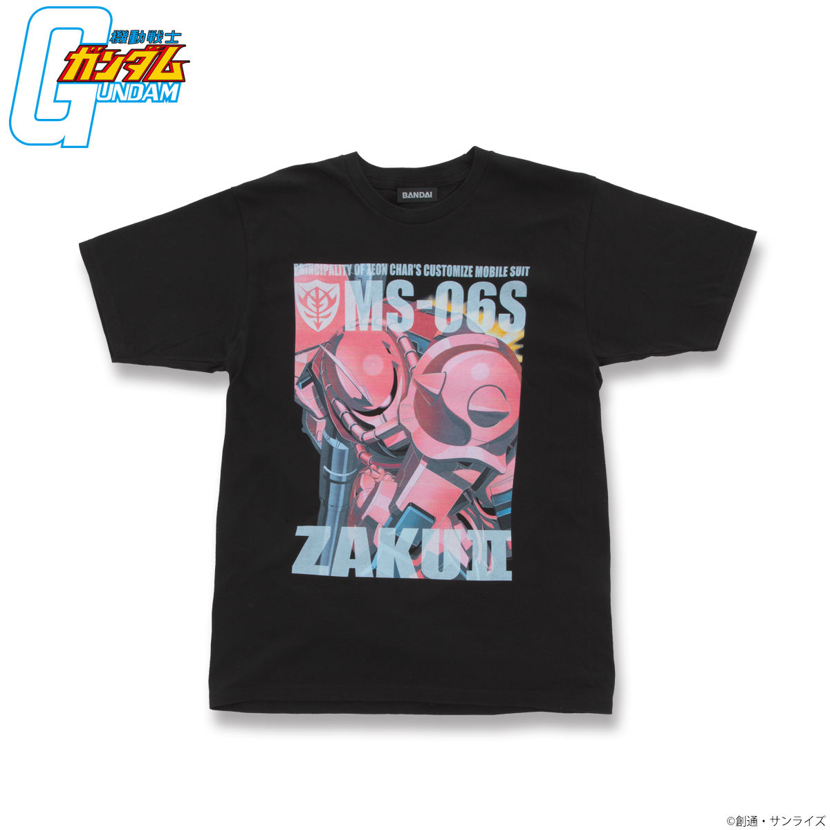 BANDAI MS-06S シャア専用ザク Tシャツ XL 機動戦士ガンダム フルカラーTシャツ MS-06S シャア専用ザク