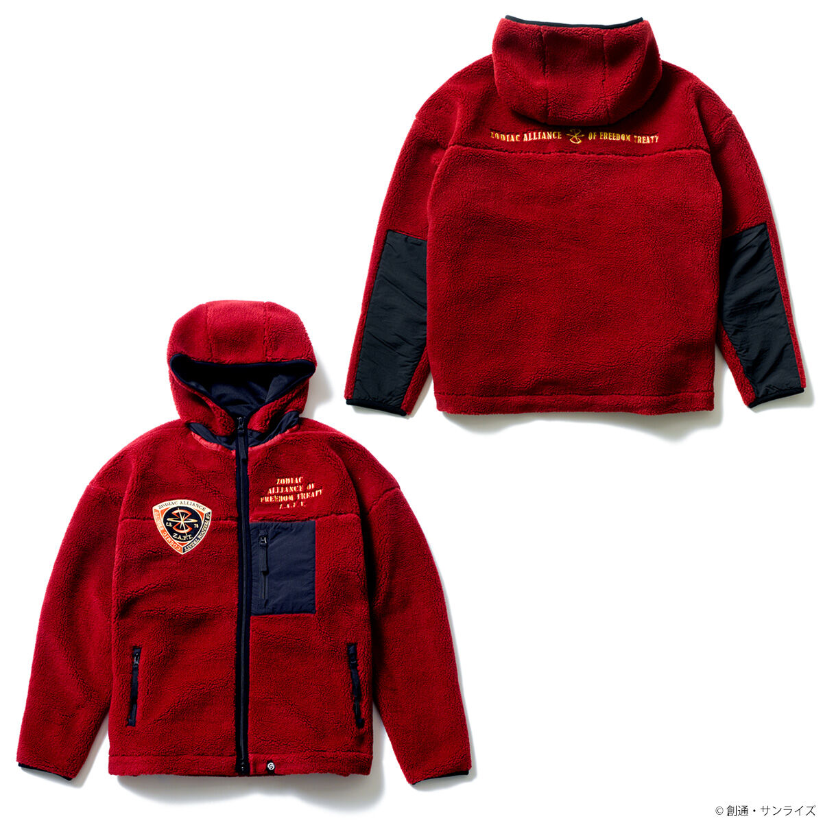 the red thread フリースジップアップフーディー the red thread