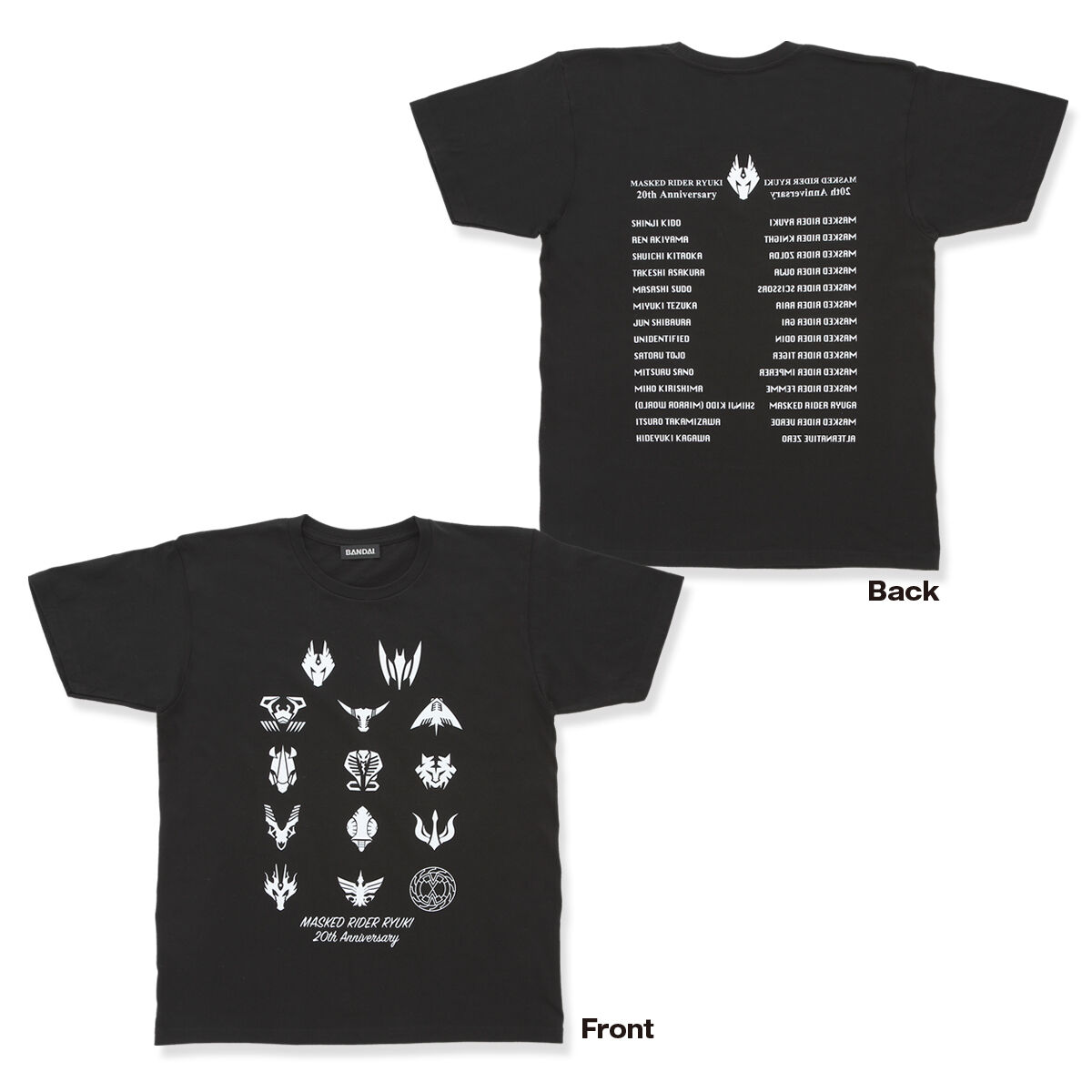 仮面ライダー龍騎 20周年記念 Tシャツ 全15種 | 仮面ライダー龍騎 