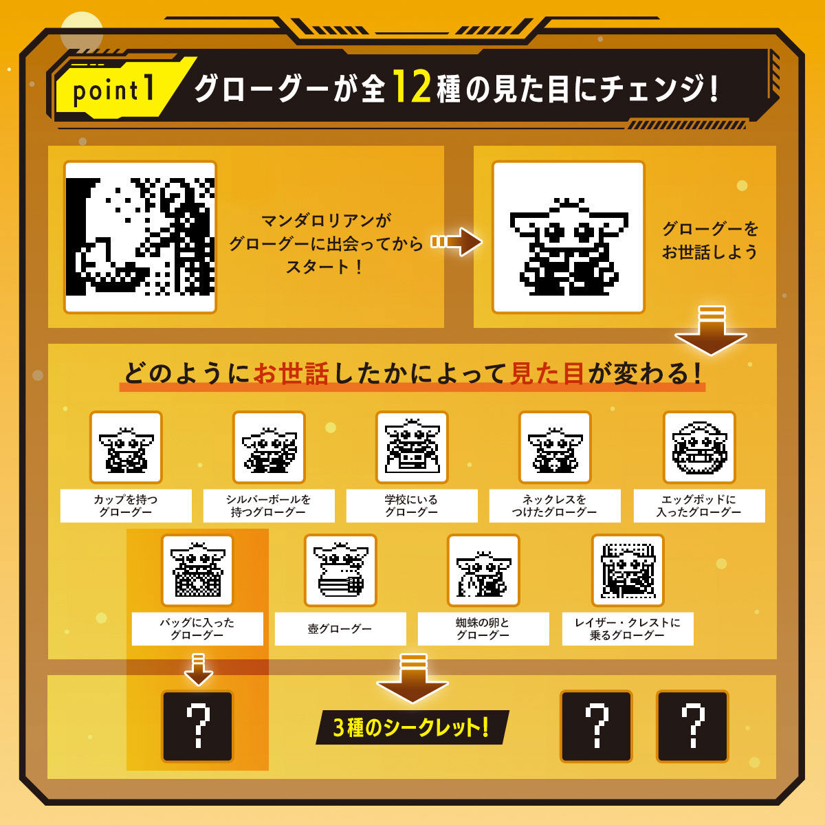 スター・ウォーズ グローグーたまごっち＆シリコンケースセット