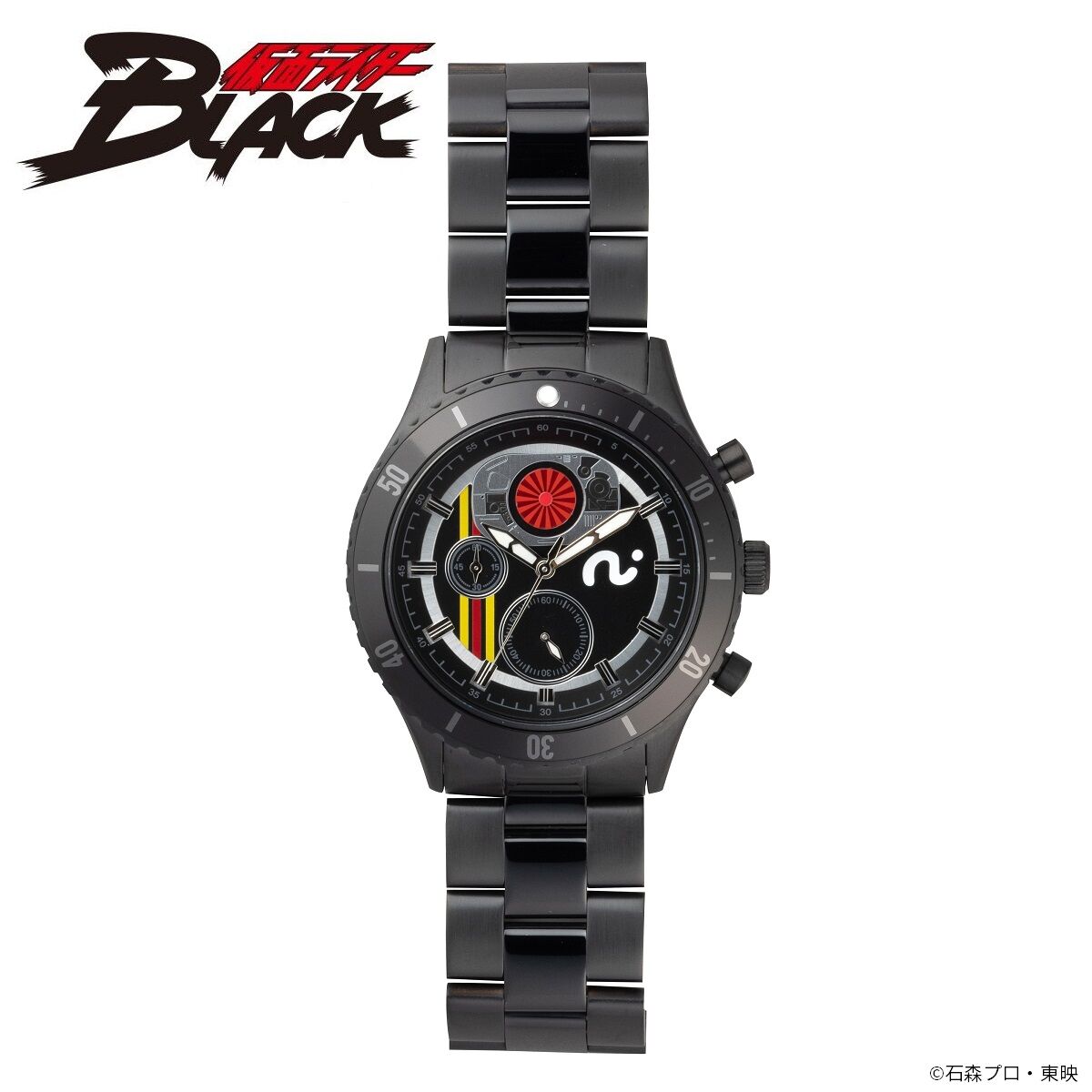 昭和仮面ライダー クロノグラフ腕時計【Live Action Watch】BLACK 