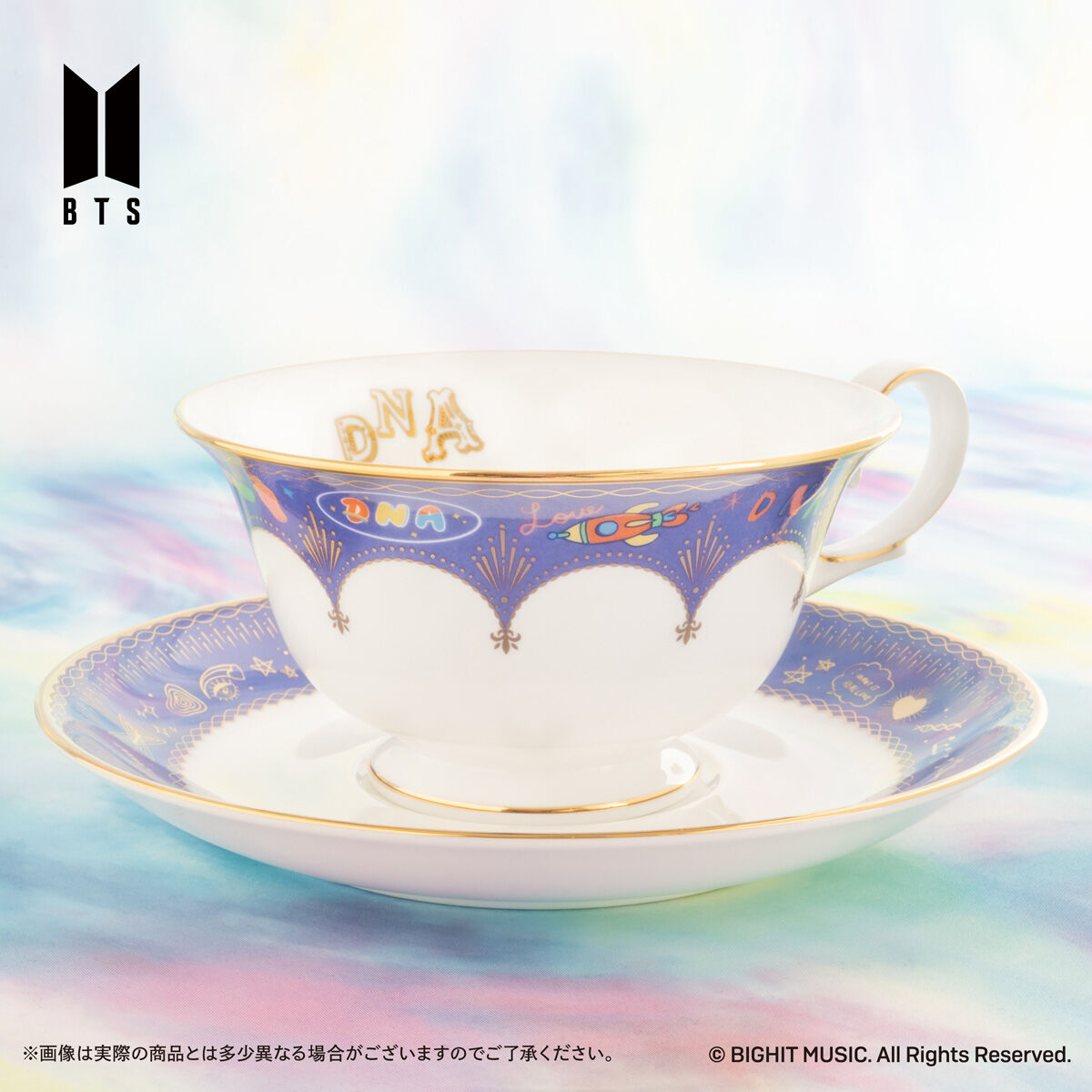 Noritake Cup＆Saucer set BTS Music Theme DNA ver./ MIC Drop